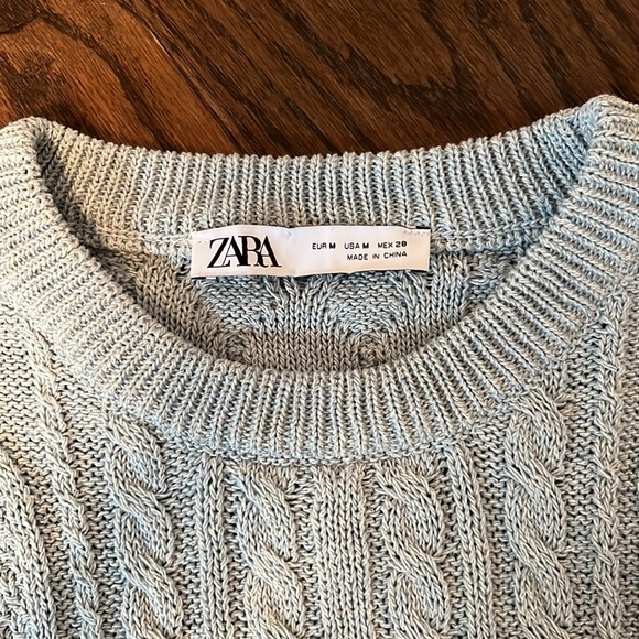 Cropped Light Blue Sweater Vest - Picture 3 of 3